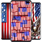 american flag wallpaper android application logo